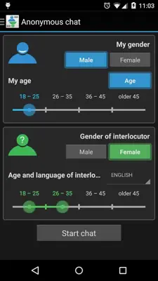Anonymous chat android App screenshot 1